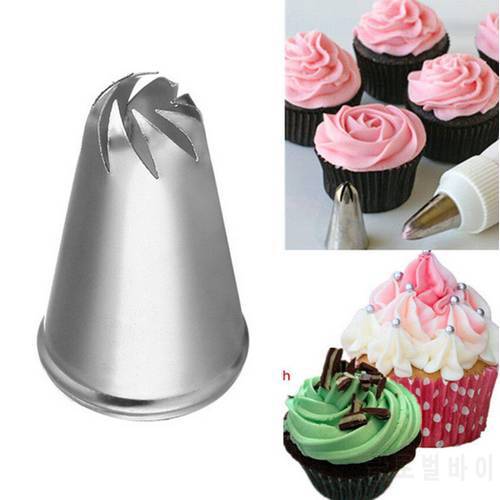 Pastry Nozzles Stainless Steel Rose Flower Nozzle Cream Cake Decorating Icing Tips Cupcake Nozzles Baking Decorations Set