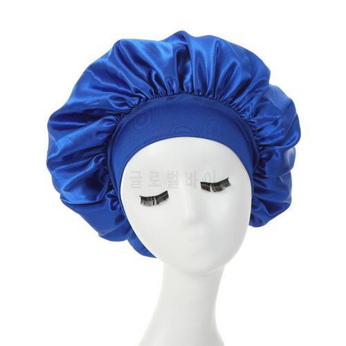 Newly Women&39s Satin Solid Sleeping Hat Night Sleep Cap Hair Care Bonnet Nightcap For Women Men Unisex Cap bonnet de nuit