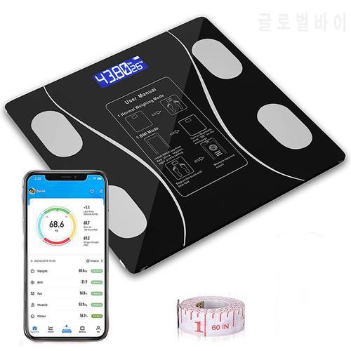 Bluetooth Body Scale Bathroom Scales BMI Body Weight Scale Smart Digital Electronic Scale Body Composition Analyzer