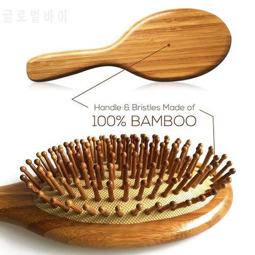 Premium Wooden Bamboo Hair Brush Improve Hair Growth Wood hairbrush Prevent Hair Loss Comb Bamboo Comb Teeth D50