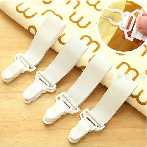 4pcs Triangle Bed Sheet Clips Bed Button Buckles Elastic Fasteners Holder Mattress Cover Blankets Straps Suspender Tablecloths