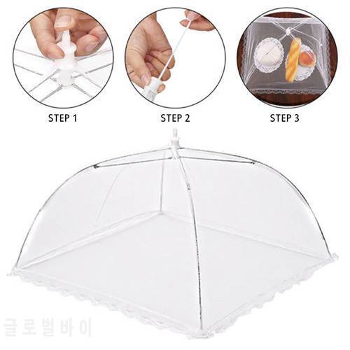 1PC Food Covers Mesh Folding Umbrella Kitchen Anti Fly Mosquito Tent Dome Net Picnic Protect Dish Cover Kitchen Accessories