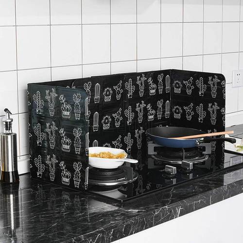Aluminum Foldable Kitchen Gas Stove Baffle Plate Kitchen Frying Pan Oil Splash Protection Screen Kichen Accessories