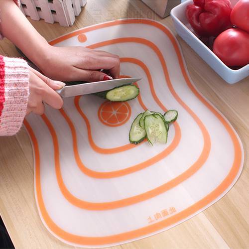 Kitchen Plastic Transparent Cutting Board Non-slip Vegetable Meat Cutting Board Chopping Block Kitchen Accessories Fruit Tool