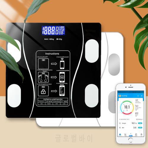 Bluetooth Electronic Scales Wireless Bathroom Smart Fat Body Digital Scales BMI Body Balance Composition Analyzer Smartphone App