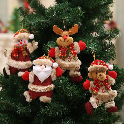 4Pcs Christmas Hanging Pendants Santa Claus Dolls Christmas Tree Decorations for Home Natal Xmas Ornaments Crafts 2023 New Year