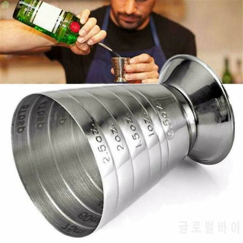 75ML Stainless Steel Measure Cup Cocktail Tool Bar Mixed Drink Accessories 3 In 1 Cocktail Tools Bar Jigger Cup