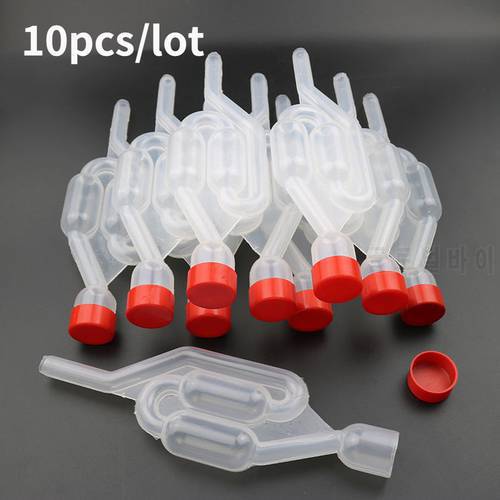 10 PCS Water Seal Exhaust Home Brew Beer Wine Fermentation Airlock Sealed Check Valve Plastic Eco Friendly Water Sealed Valves