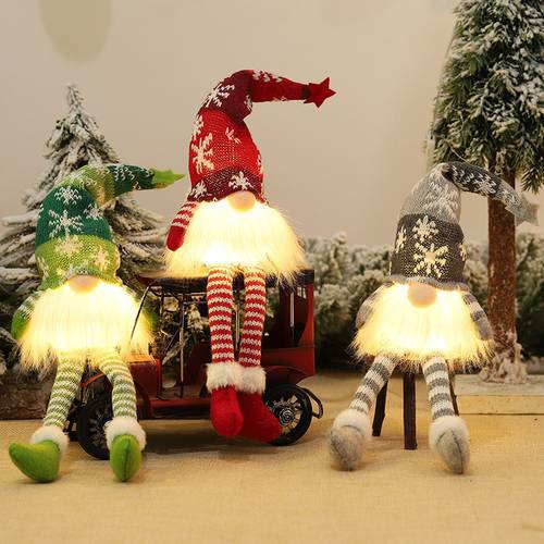 Glowing Gnome Christmas Faceless Light Doll Merry Decoration Home Navidad Natal New Year 2023