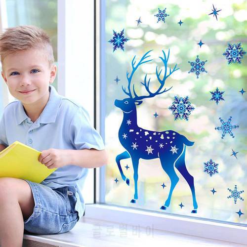 Christmas Sticker Removable Snowflakes Decals Home Windows Large Flake Wall Sticker Window Stickers Christmas Decorations