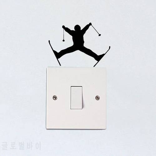 Snow Skiing Wall Sticker Fashion Vinyl Home Decor Switch Decal 6SS0415