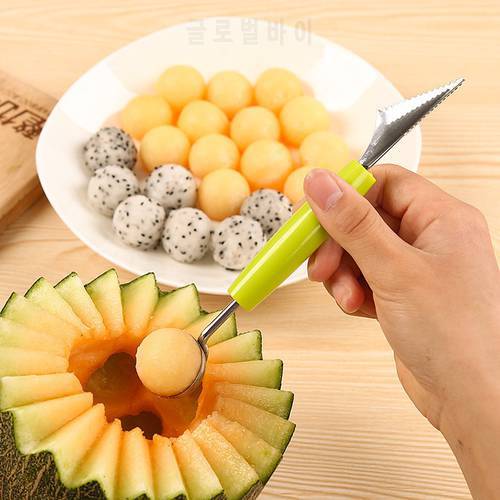 Creative Ice Cream Dig Ball Scoop Spoon Baller DIY Assorted Cold Dishes Tool Watermelon Melon Fruit Carving Knife Cutter Gadgets