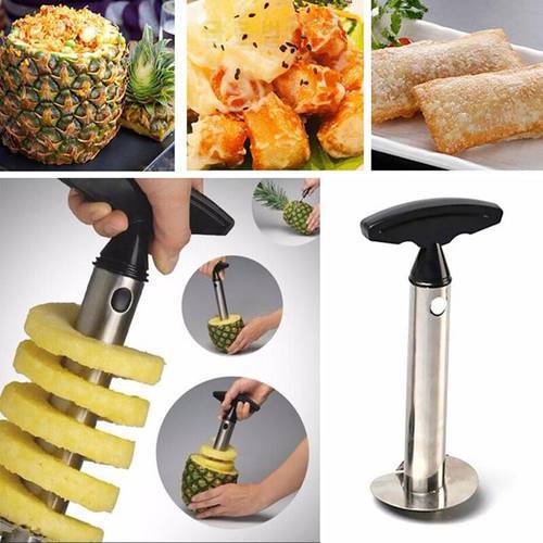 3 Colors Stainless Steel Pineapple Corer Peeler Cutter Easy Fruit Parer Cutting Tool Home Kitchen Western Restaurant Accessories