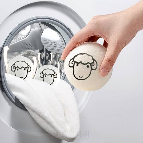 5cm Reusable Wool Dryer Balls Natural Fabric Softener Laundry Washing Balls Home Washing Machine Accessories Clothes Dryer Tool