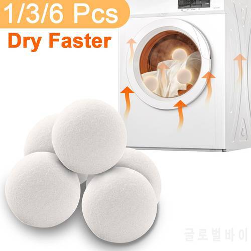 Reusable Wool Dryer Balls Softener Laundry Home Washing 3/4/5cm Fleece Dryer Balls Kit Useful Washing Machine Accessories