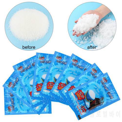 1/5/10Pcs Christmas Artificial Snow Super Absorbant Instant Snow Powder 2022 New Year Wedding Party Decoration Props Household