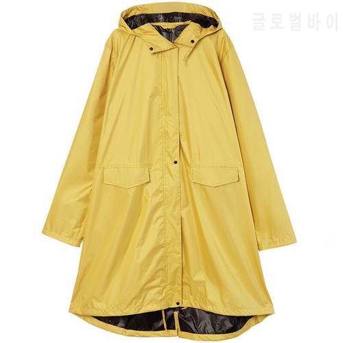 Fashion Raincoat Adult Long Lightweight Windbreaker Coat Yellow Raincoat Womens Coats and Capes Rainwear Antifouling Waterproof