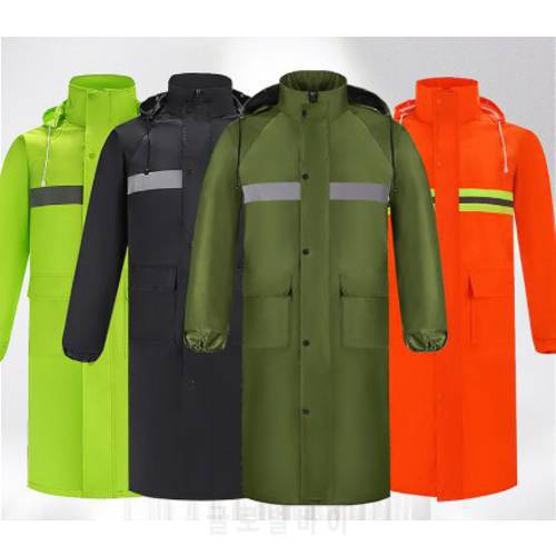 Long raincoat full body rainproof adult jacket one-piece thickened new long raincoat thickened fabric