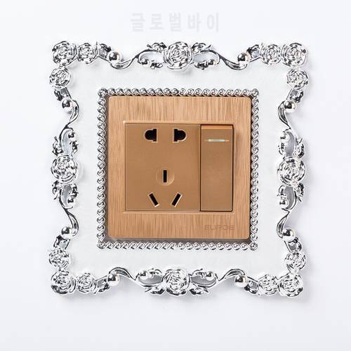 New Switch Sticker Resin Single Light Switch Surround Socket Finge Switch Cover Square Shape Switch Stickers Switch Sticker Wa
