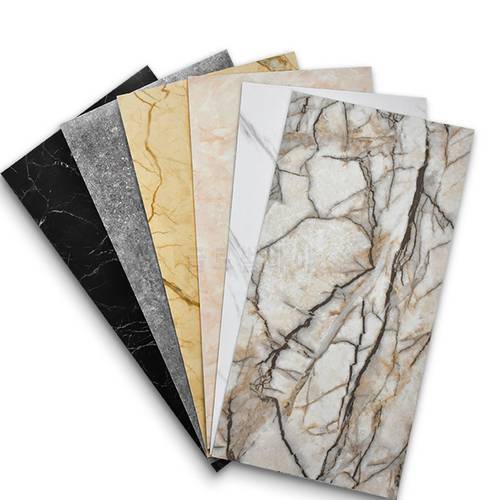 10pcs Marble Grain 3D Wall Sticker Floor Sticker 30x60 cm PVC Self-Adhesive Waterproof Decorative Stickers for Home DIY House