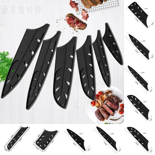 Multi-style Black Professional Chef Knife Sheath Kitchen Plastic Protective Cover Supplies Knife Edge Guards Case Blade Covers