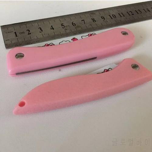 Princess pink super cute fold cartoons pocket knife kitchen paring keychain girls birthday pretty cool Christmas gift