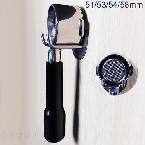 Self-adhesive Coffee Bottomless Portafilter Wall Rack 51mm/53mm/54mm/58mm Coffee Bottom Filter Holder Tools Cafe Accessories