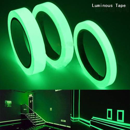 Luminous Wall Stickers Tape 1.5cm*1m Self-Adhesive Tape Night Vision Fluorescent Stickers Stage Bathroom Home Decoration Tape