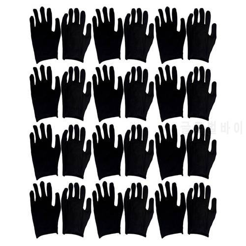 12 Pairs Of Cotton Gloves Labour Protection Gloves Comfortable Working Gloves Hand Protection Gloves Black Cotton Gloves