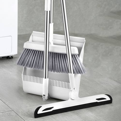 Broom and Scoop Set Folding Dustpan High-end Bathroom Water Wiper To Sweep Magic Brush Garbage Squeegee Home Cleaning Products