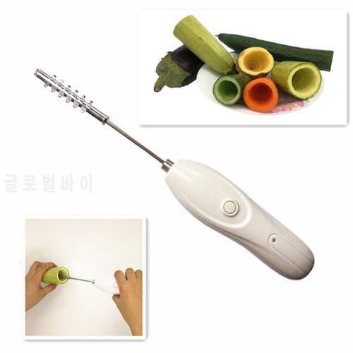 Electric Scraping Scale Machine 2 Cutter Head Vegetable Cutter With Handle Portable Spiralizer Tools Fruit Corer gemüse bohrer