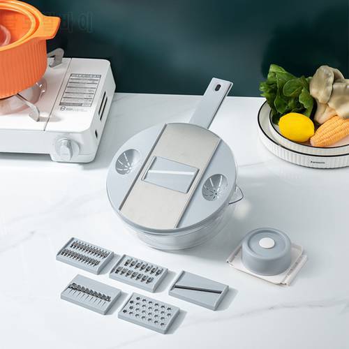New Multifunctional Vegetable Cutter Household Kitchen Accessories Grater Stainless Steel Slicing and Shredding Artifact Grater