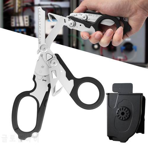 Raptor Response Emergency Shears with Strap Cutter and Glass Breaker Multifunction Tools for Outdoor Utility Holster
