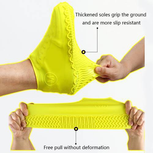 Raining Silicone Waterproof Shoe Cover Rainproof Non-slip Reusable Suitable for Indoor and Outdoor Unisex Shoe Covers