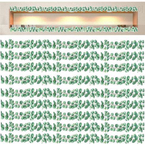 1 Roll Die-Cut Eucalyptus Style Art Paper Border Sticker Waterproof School Bulletin Wall Decal Decor Spring Trim for Classroom