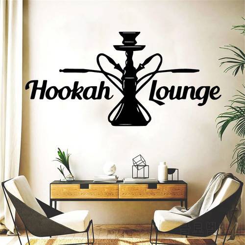 Cartoon hookah lounge Wall Sticker Pvc Removable Decal For Hookah Store Nature Decor Vinyl Murals Commercial Stickers