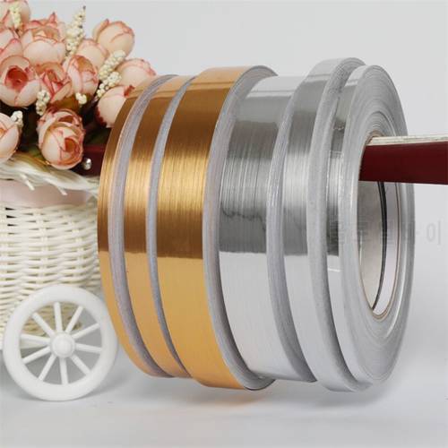 1 Roll 50m Ceramic Tile Mildewproof Gap Tape Decor Gold Silver Black Self Adhesive Wall Tile Floor Tape Sticker Home Decorations