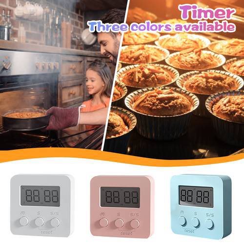 LCD Digital Timer Reminder Countdown Stopwatch Alarm Kitchen Learning Time Manager Cooking Alarm Clock Mini Cute Electronic
