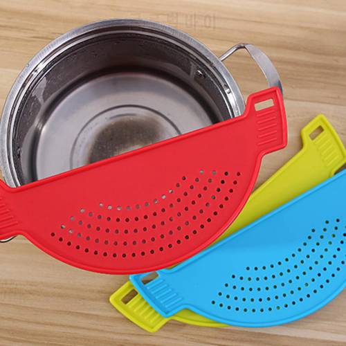 3Colors Vegetables Fruits Cleaning Strainer Rice Leakproof Water Filtering Baffle Sieve Washing Pot Mesh Cover Kitchen Tools