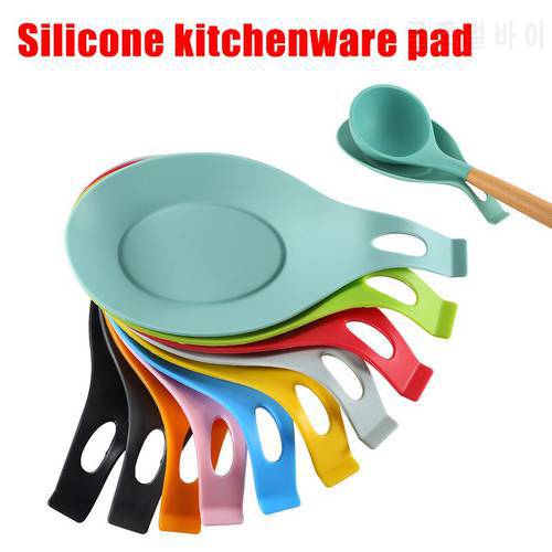 Silicone Kitchenware Placement Mat High Temperature Resistant Spoon Mat Spoon Holder Cocina Spatula Rests Kitchen Gadget Sets
