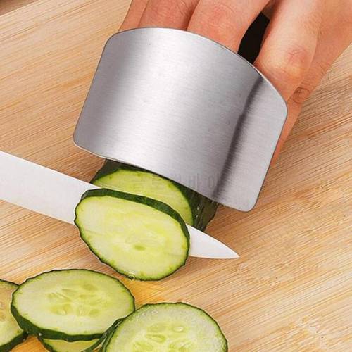 1pc Stainless Steel Finger Guard Kitchen Tool Finger Protector Creative Hand Protector Stainless Steel Finger Guard Kitchen Tool