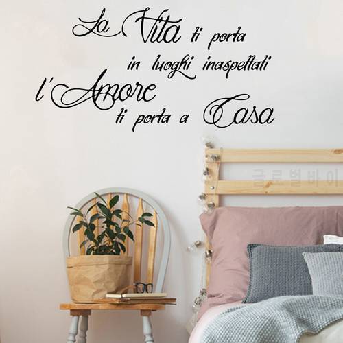 Italy Life Quote Vinyl Wall Decal Italian Life Brings You To Places Unexpected Wall Sticker Living Room Bedroom Home Decor