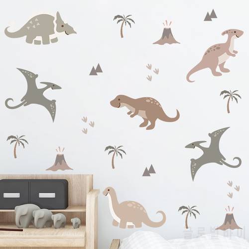 Cartoon Dinosaur Wall stickers Home Decor Living Room Bed Room Decoration Animal Wall Decor Removeble Art Mural Wall Stickers