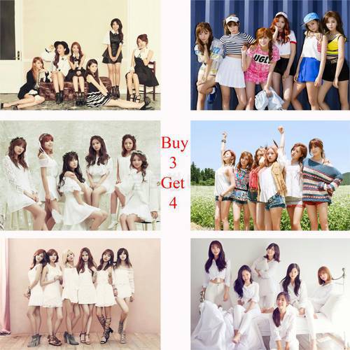 Apink Posters K-POP Wall Stickers White Coated Paper Prints Home Decoration Livingroom Bedroom Bar Home Art Brand
