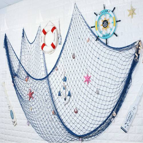 Big Fishing Net Decoration Home Decoration Wall Hangings Fun The Mediterranean Sea Style Wall Stickers Wall Fishnet Ornaments