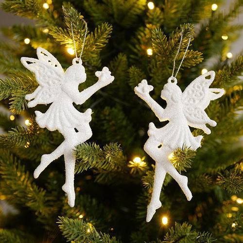 Christmas Tree Ornaments Navidad Hanging Pendants Angle Snowflake DIY Craft Christmas Decorations for Home 2022 New Year Gifts