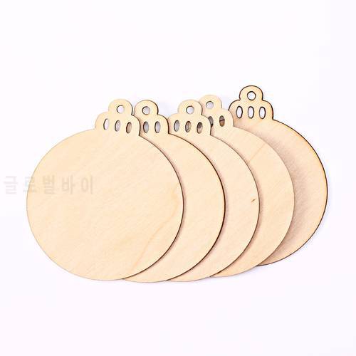 100pcs Natural Unfinished Wooden Round DIY Baubles Christmas Decorations Tags Arts Crafts Embellishments