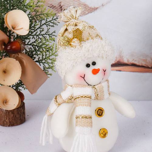 Navidad Natal Gift Snowman Doll Cloth Ornament Merry Christmas Decoration For Home 2021 Xmas Pendent New Year 2022