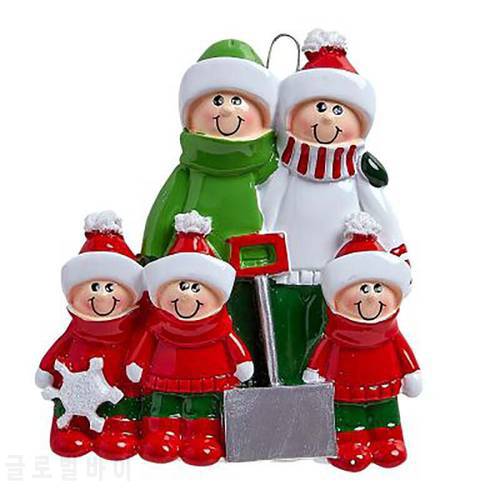 2021 Christmas Tree Pendant Family DIY Name Smiling Santa Sleigh Christmas Ornaments Wholesale Shipping