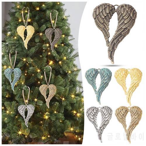 Angel Wing Hanging Pendant Part Of My Heart Is In Heaven Christmas Tree Ornament Family Memorial Home Decoration 2021 Souvenir